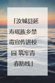 汝城县延寿瑶族乡禁毒宣传进校园 筑牢青春防线
