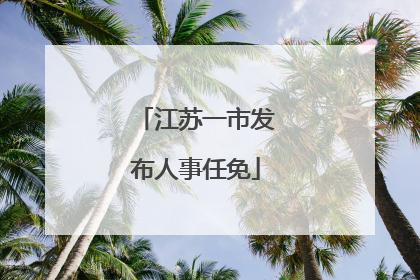 江苏一市发布人事任免