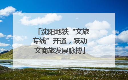 沈阳地铁“文旅专线”开通，跃动文商旅发展脉搏