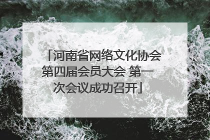 河南省网络文化协会第四届会员大会 第一次会议成功召开