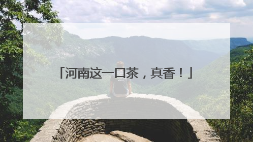 河南这一口茶，真香！