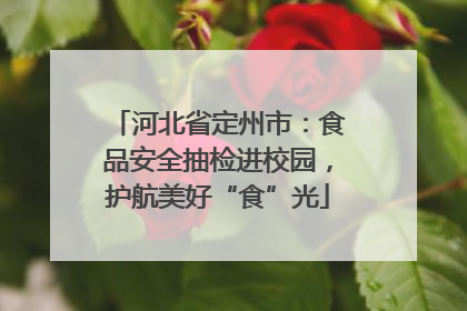 河北省定州市：食品安全抽检进校园，护航美好“食”光