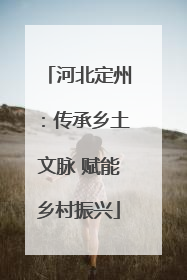 河北定州：传承乡土文脉 赋能乡村振兴