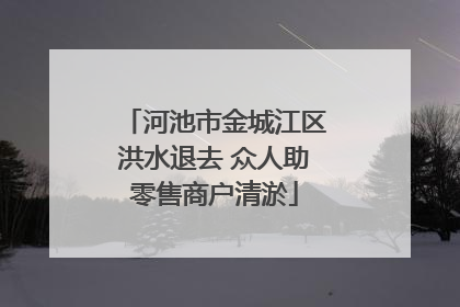 河池市金城江区洪水退去 众人助零售商户清淤