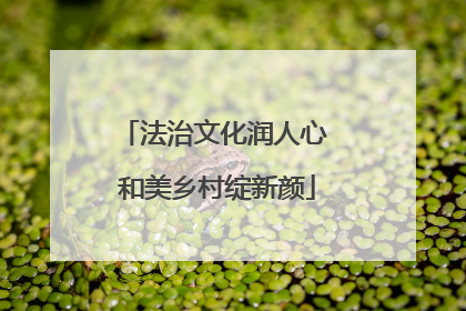 法治文化润人心 和美乡村绽新颜