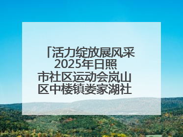 活力绽放展风采 2025年日照市社区运动会岚山区中楼镇娄家湖社区专场举行