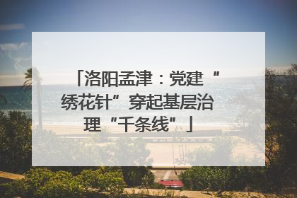 洛阳孟津：党建“绣花针”穿起基层治理“千条线”