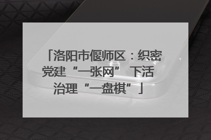 洛阳市偃师区：织密党建“一张网” 下活治理“一盘棋”