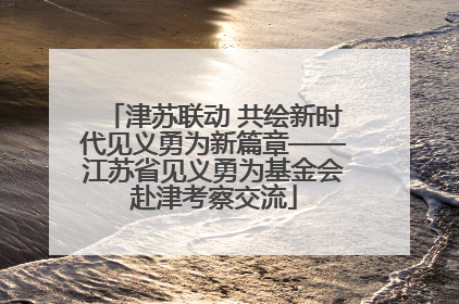 津苏联动 共绘新时代见义勇为新篇章——江苏省见义勇为基金会赴津考察交流