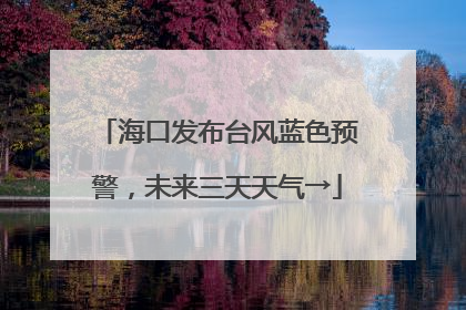 海口发布台风蓝色预警，未来三天天气→