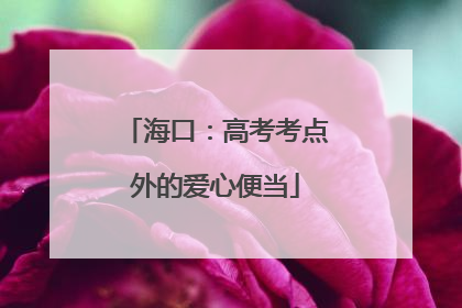 海口：高考考点外的爱心便当