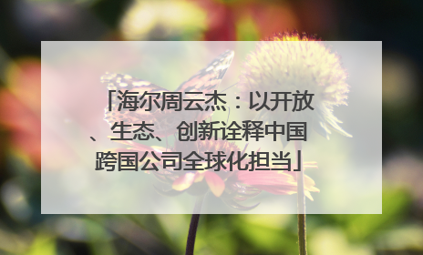 海尔周云杰：以开放、生态、创新诠释中国跨国公司全球化担当