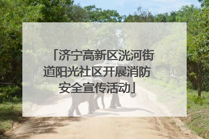 济宁高新区洸河街道阳光社区开展消防安全宣传活动