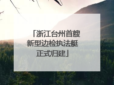 浙江台州首艘新型边检执法艇正式归建