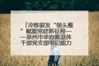 淬炼银发“领头雁”赋能党建新征程——泉州市举办离退休干部党支部书记能力建设专题培训