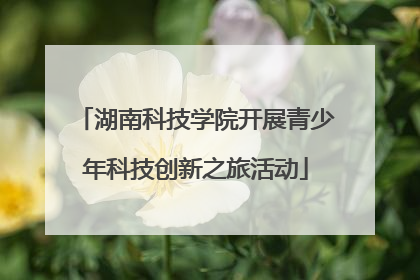 湖南科技学院开展青少年科技创新之旅活动