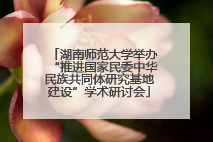 湖南师范大学举办“推进国家民委中华民族共同体研究基地建设”学术研讨会