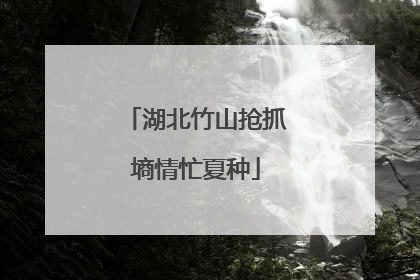 湖北竹山抢抓墒情忙夏种
