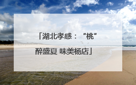 湖北孝感：“桃”醉盛夏 味美杨店
