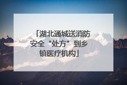 湖北通城送消防安全“处方”到乡镇医疗机构