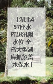 湖北457座水库超汛限水位 全省大型湖库抓紧蓄水保水