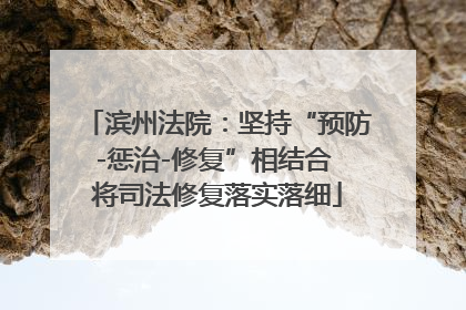 滨州法院：坚持“预防-惩治-修复”相结合 将司法修复落实落细