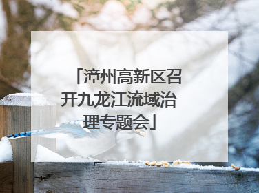 漳州高新区召开九龙江流域治理专题会