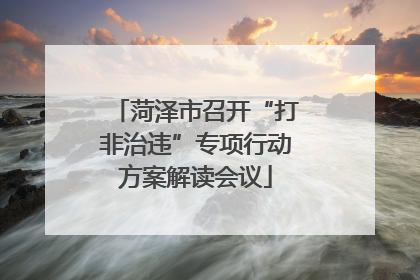 菏泽市召开“打非治违”专项行动方案解读会议