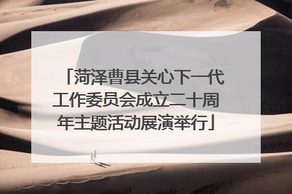 菏泽曹县关心下一代工作委员会成立二十周年主题活动展演举行