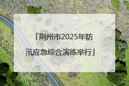 荆州市2025年防汛应急综合演练举行