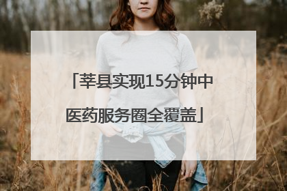 莘县实现15分钟中医药服务圈全覆盖