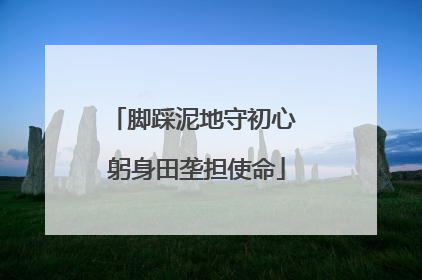 脚踩泥地守初心 躬身田垄担使命
