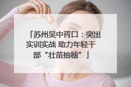 苏州吴中胥口：突出实训实战 助力年轻干部“壮苗抽穗”