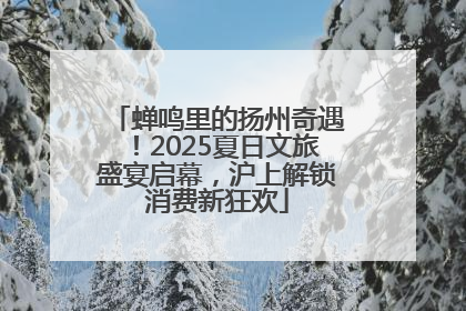 蝉鸣里的扬州奇遇！2025夏日文旅盛宴启幕，沪上解锁消费新狂欢