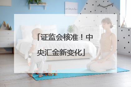 证监会核准！中央汇金新变化