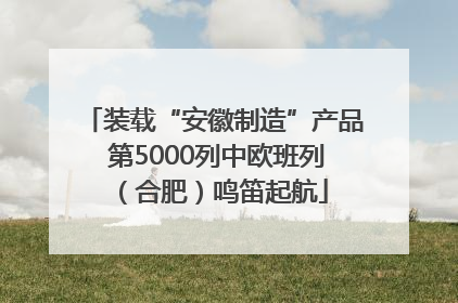 装载“安徽制造”产品 第5000列中欧班列（合肥）鸣笛起航