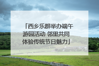 西乡乐群举办端午游园活动 邻里共同体验传统节日魅力