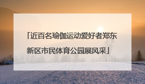 近百名瑜伽运动爱好者郑东新区市民体育公园展风采
