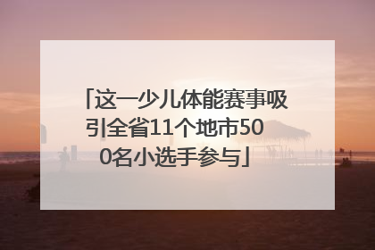 这一少儿体能赛事吸引全省11个地市500名小选手参与