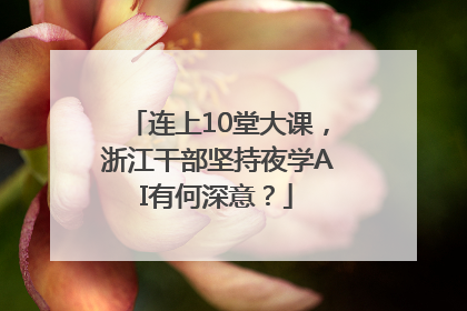 连上10堂大课，浙江干部坚持夜学AI有何深意？