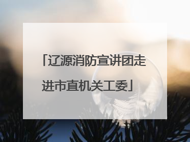 辽源消防宣讲团走进市直机关工委