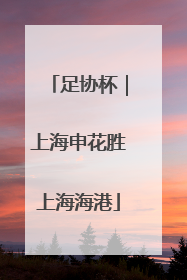 足协杯｜上海申花胜上海海港