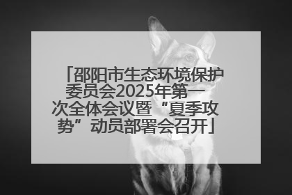 邵阳市生态环境保护委员会2025年第一次全体会议暨“夏季攻势”动员部署会召开