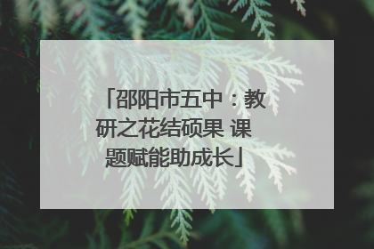 邵阳市五中：教研之花结硕果 课题赋能助成长