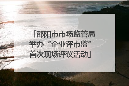 邵阳市市场监管局举办“企业评市监”首次现场评议活动