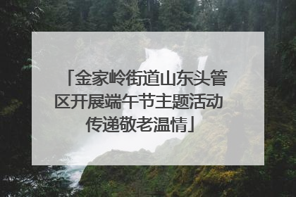 金家岭街道山东头管区开展端午节主题活动 传递敬老温情