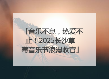 音乐不息，热爱不止！2025长沙草莓音乐节浪漫收官