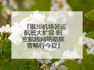 银川机场暑运航班大扩容 织密航线网络助旅客畅行今夏