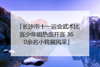 长沙市十一运会武术比赛少年组热血开赛 360余名小将展风采