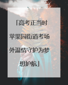高考正当时 苹果园街道考场外温情守护为梦想护航